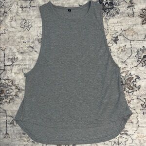 ETHOS Heather Gray Ribbed Tank Top - Sleeveless Casual Layering